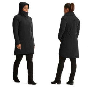 NAU Luminary Trench Parka Puffer Coat‎ Dark Gray XS WATERPROOF Hidden Hood